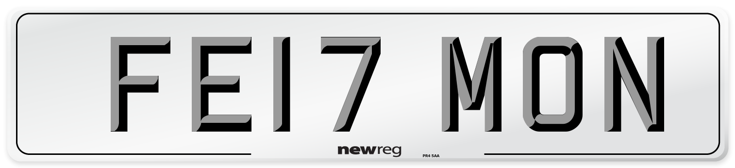 FE17 MON Number Plate from New Reg